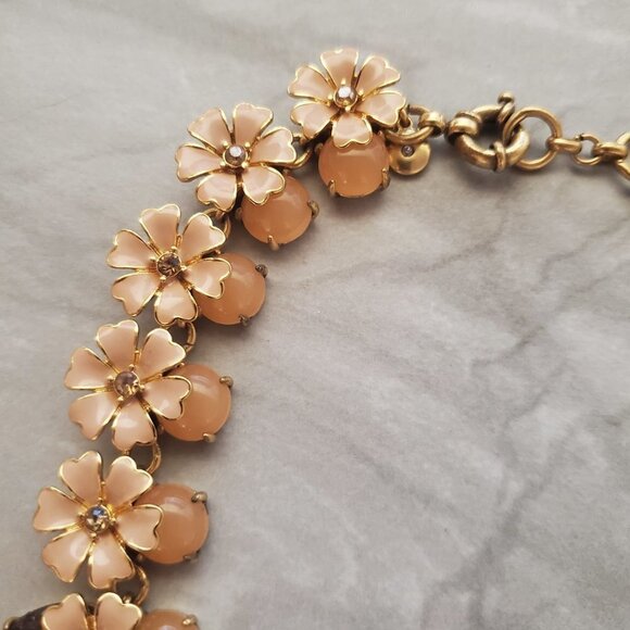 🍓 J.Crew Strawberry Flower Floral Rhinestones Crystal Cluster Statement 🍓 - Picture 2 of 16